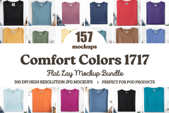 Download Comfort Colors 1717 Flat Lay Mockups - Flat lay mockup Collection