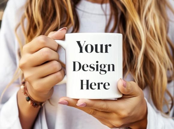 Download Girl Holding Coffee Mug Mockup PSD - Coffee mug mockup Collection