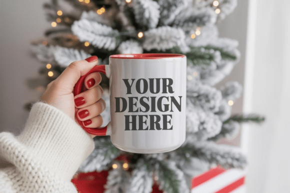 Download 11oz White Christmas Mug Mockup 14 - Christmas mug mockup Collection