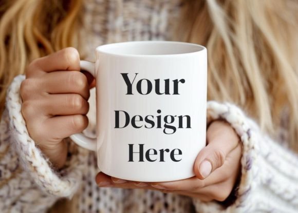 Download Girl Holding Coffee Mug Mockup PSD - Coffee mug mockup Collection